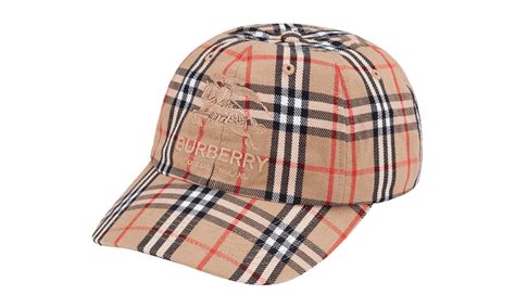 supreme burberry hat